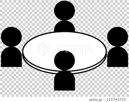 Stick figures having a meeting Stick figures having a meeting 113743733