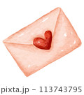 Love letter, watercolor style painting 113743795