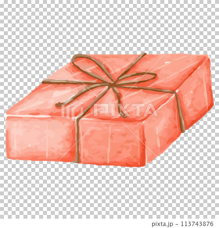 gift box Watercolor painting style. 113743876