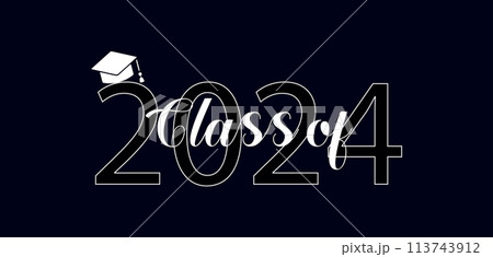 Python Class Of 2024 Congratulations Text Illustration Design 113743912