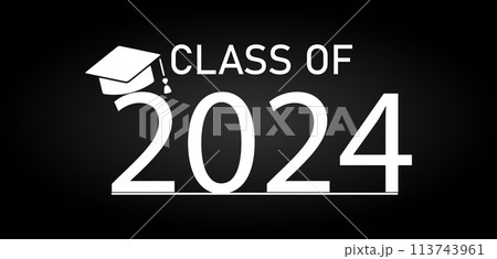 Mirage Class Of 2024 Congratulations Text Illustration Design 113743961