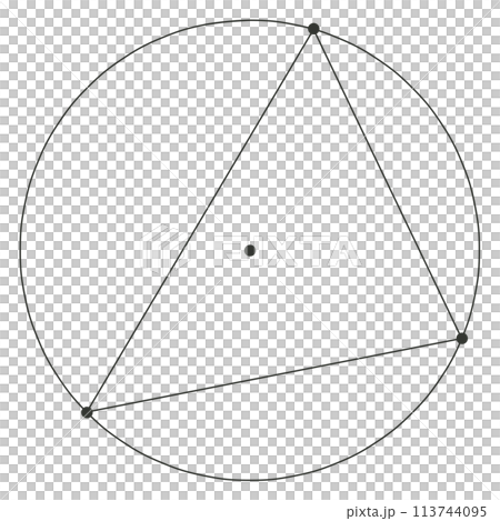 A triangle inscribed in a circle 113744095