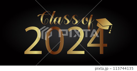 Bonita Class Of 2024 Congratulations Text Illustration Design 113744135