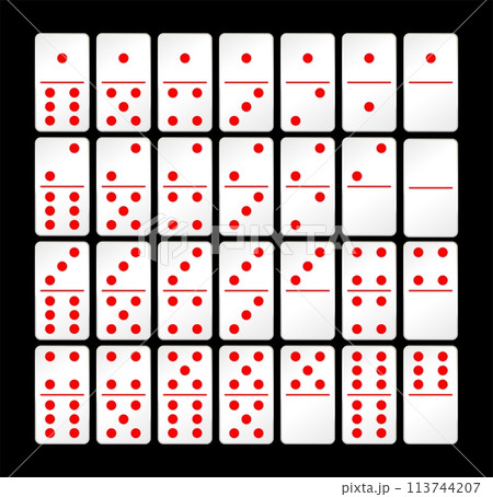 Simple domino card black and white card vector design Simple domino card black and white card vector design 113744207
