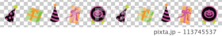 ハロウィーンのラインイラスト ハロウィーンのラインイラスト 113745537