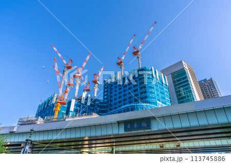 日本の東京都市景観 4月。日本橋一丁目の再開発事業などを望む＝令和6年4月19日 113745886