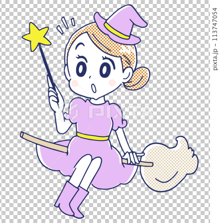 Cute witch character 113747054
