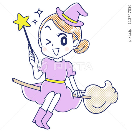かわいい魔女のキャラクター かわいい魔女のキャラクター 113747056