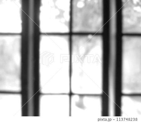 Black and white photo of blurry window glass frame out of focus, out of focus on photo inside the house Black and white photo of blurry window glass frame out of focus, out of focus on photo inside the house 113748238