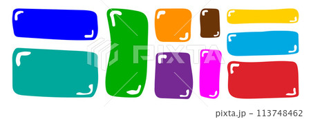 Empty colored bubbles for text. Empty colored bubbles for text. 113748462