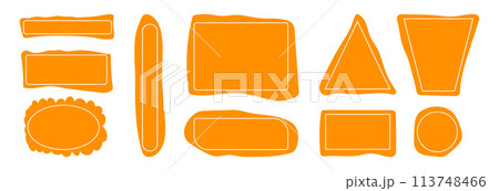 Set of empty speech bubbles for text. 113748466