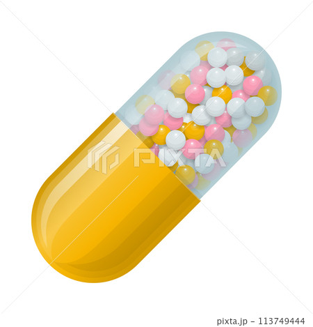 Vector capsule with small balls 113749444