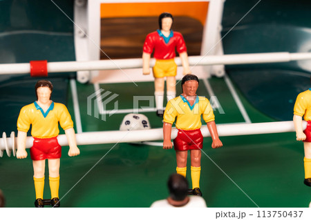 Group of Toy Soccer Players Figurines 113750437