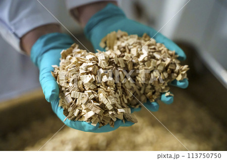 Smoking. Wood shavings with flavor for smoking food Smoking. Wood shavings with flavor for smoking food 113750750