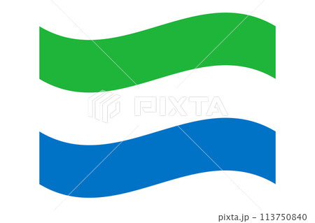 Flag of Sierra Leone. National symbol in official colors. Template icon. Abstract vector background 113750840