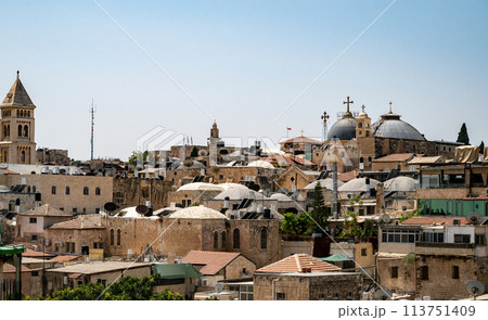 View on the landmarks of Jerusalem Old City, View on the landmarks of Jerusalem Old City, 113751409