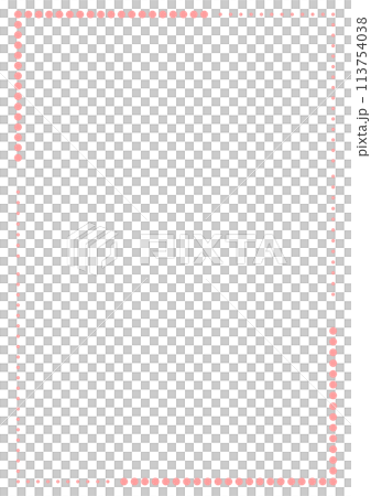 Pink broken dotted frame 113754038