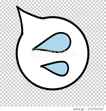 Speech bubble (sweat, upper left) 113754539