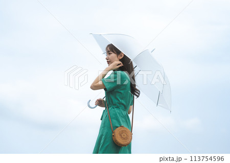 雨降りの日の散歩 113754596