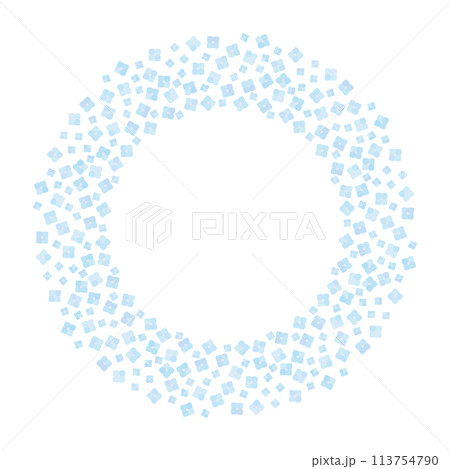 青い紫陽花をイメージした円フレーム細 113754790