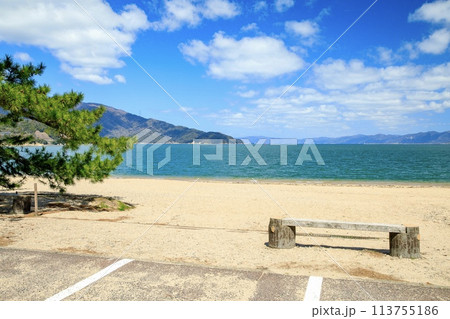 敦賀市、晴天の気比の松原 113755186