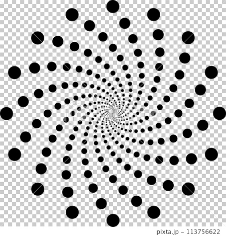 Polka dot spiral American comic screentone dot background 113756622