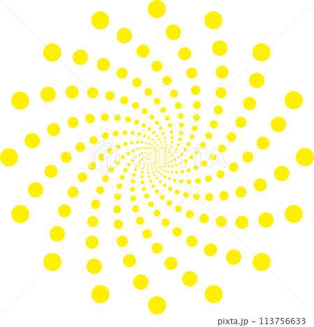 水玉うずまき　アメコミ　スクリーントーン ドット背景 113756633