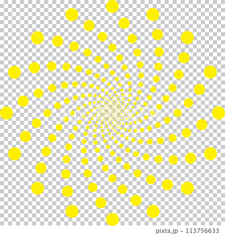 水玉うずまき　アメコミ　スクリーントーン ドット背景 113756633