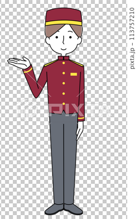 ベルボーイのイラスト 113757210