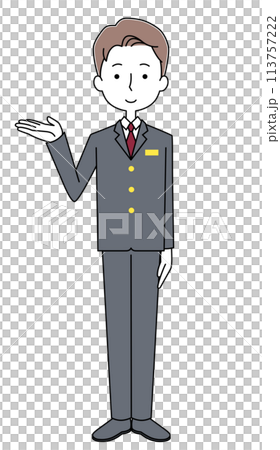 ホテルのフロント係のイラスト ホテルのフロント係のイラスト 113757222