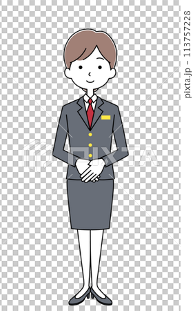 ホテルのフロント係のイラスト ホテルのフロント係のイラスト 113757228