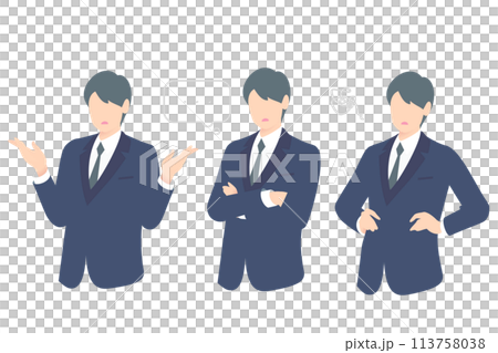 商人的上半身舉起雙手思考,低下頭,因為事情進展不順利 商人的上半身舉起雙手思考,低下頭,因為事情進展不順利 113758038