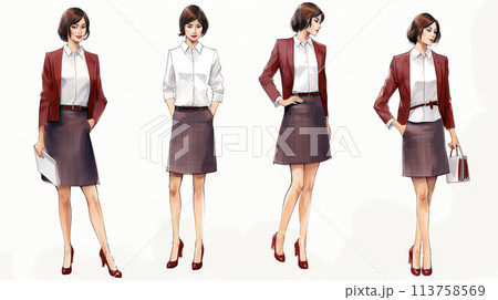 オフィスワークをしている時の女性営業課長