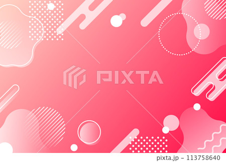 背景素材_メンフィス柄 113758640