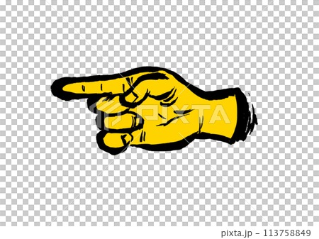 Handwritten hand sign pointing 2 Handwritten hand sign pointing 2 113758849