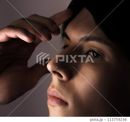 ハーフ男性ポートレート 113759236