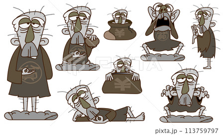 貧乏神色んなポーズセット 貧乏神色んなポーズセット 113759797