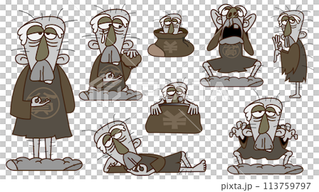 貧乏神色んなポーズセット 貧乏神色んなポーズセット 113759797