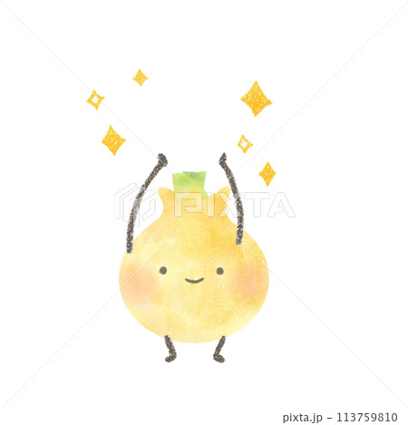 何かを運ぶ玉ねぎのイラスト 113759810