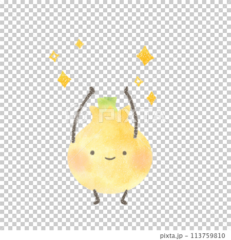 何かを運ぶ玉ねぎのイラスト 113759810