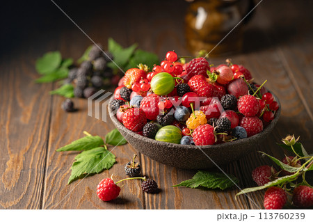 Various fresh berries 113760239