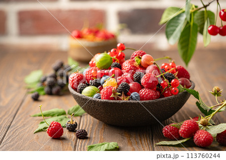 Various fresh berries 113760244