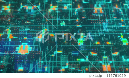 Cyberpunk technology background 113761029