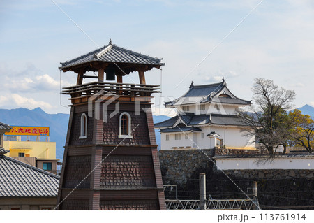 山梨県 甲府市 時の鐘と稲荷櫓 山梨県 甲府市 時の鐘と稲荷櫓 113761914