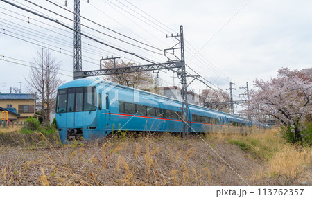 桜と小田急ロマンスカー 60000形 ふじさん号 2024 桜と小田急ロマンスカー 60000形 ふじさん号 2024 113762357