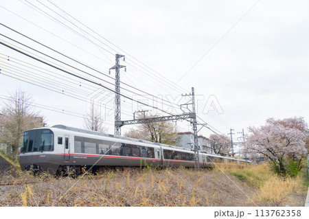 桜と小田急ロマンスカー　30000形　新宿⇔箱根湯本　2024 113762358