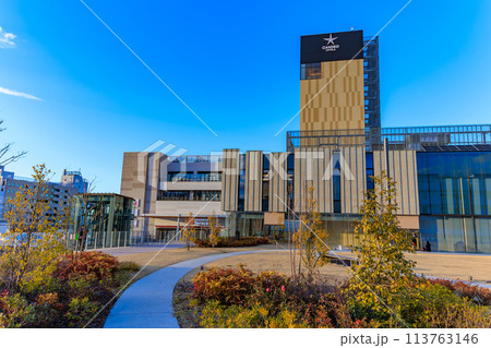 栃木県　JR宇都宮駅東口の都市風景（ライトキューブ宇都宮） 113763146