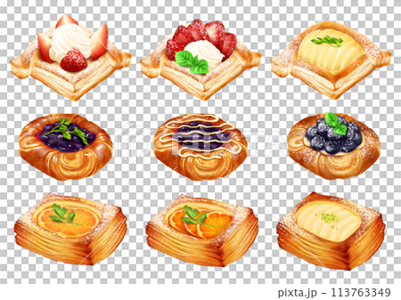 Fruit Danish Pastry Bakery Fruit Danish Pastry Bakery 113763349