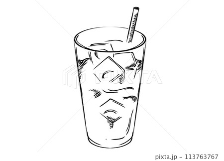 線画ドリンクイラスト 113763767