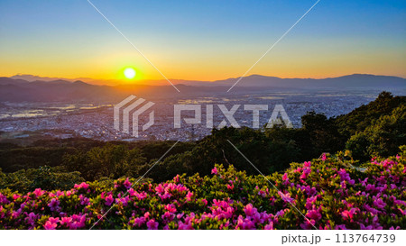 西蔵王公園展望広場・夕景 113764739